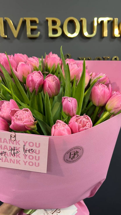 Монобукет з півонієвидних тюльпанів