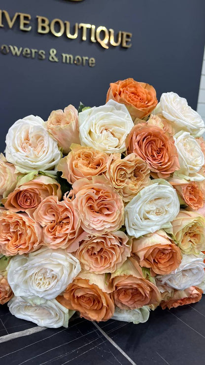 Монобукет-мікс з еквадорських троянд